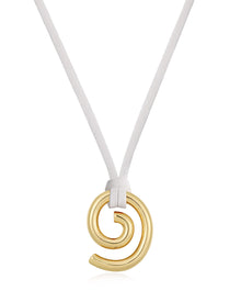 Shell Beach Pendant Necklace- White | Sivan Ayla x Luv Aj | 18K Gold Plated
