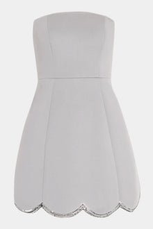 ONE33 SOCIAL | The Abigail White Strapless Mini Cocktail Dress | White