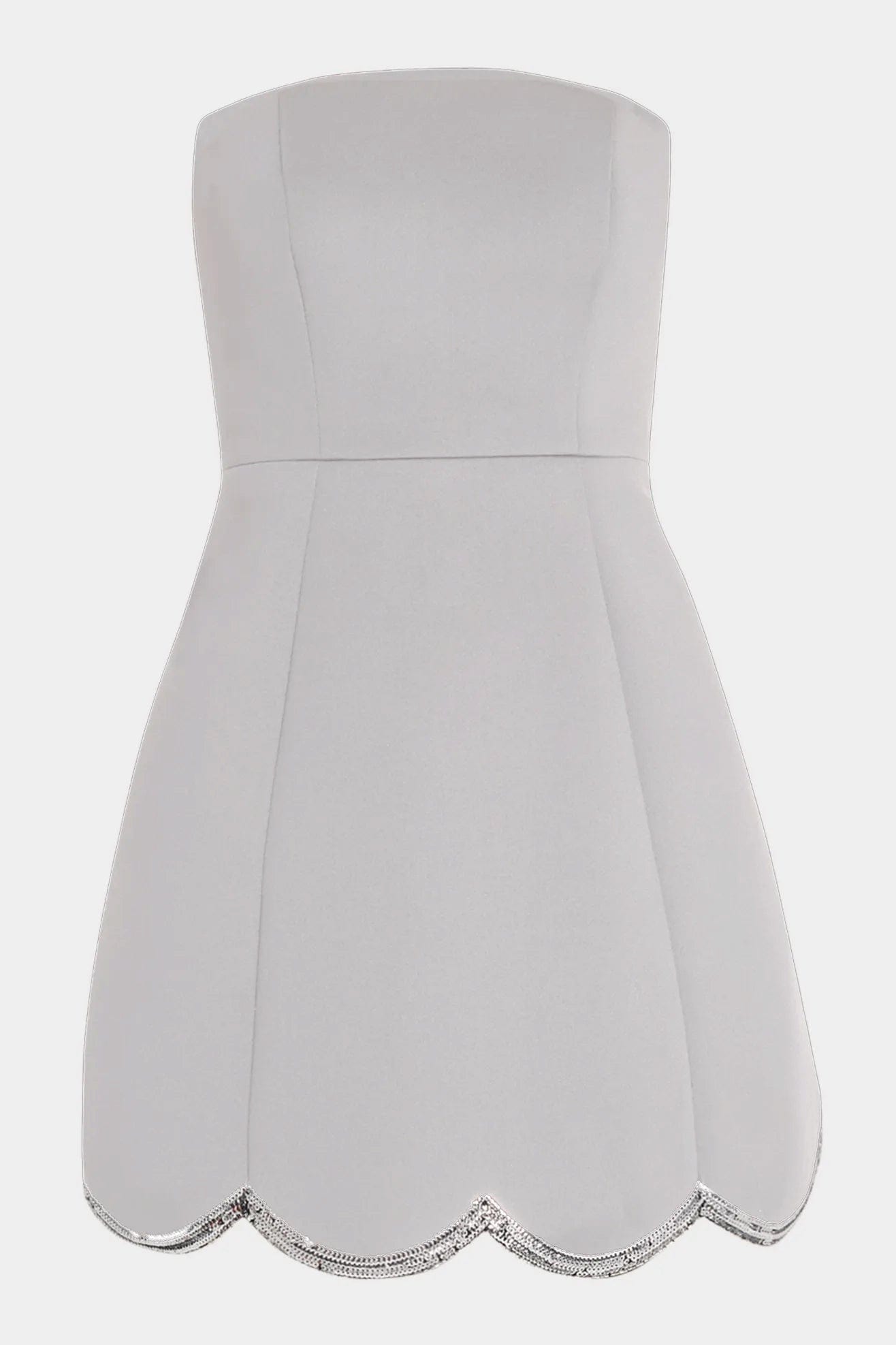 ONE33 SOCIAL | The Abigail White Strapless Mini Cocktail Dress | White