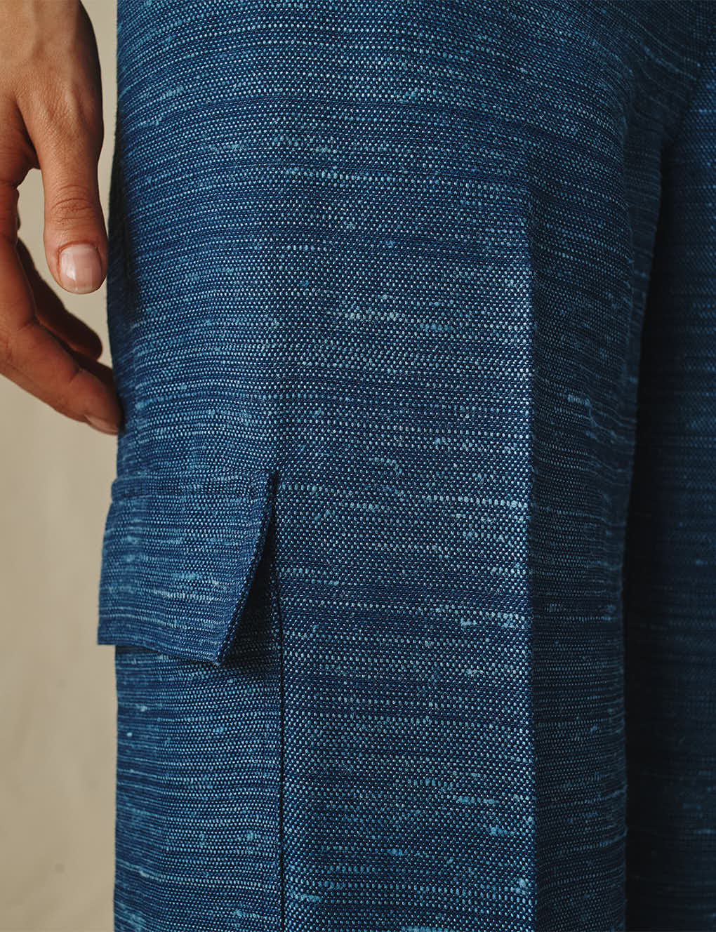 Womens | The Cargo Pants in Linen Slub | Indigo