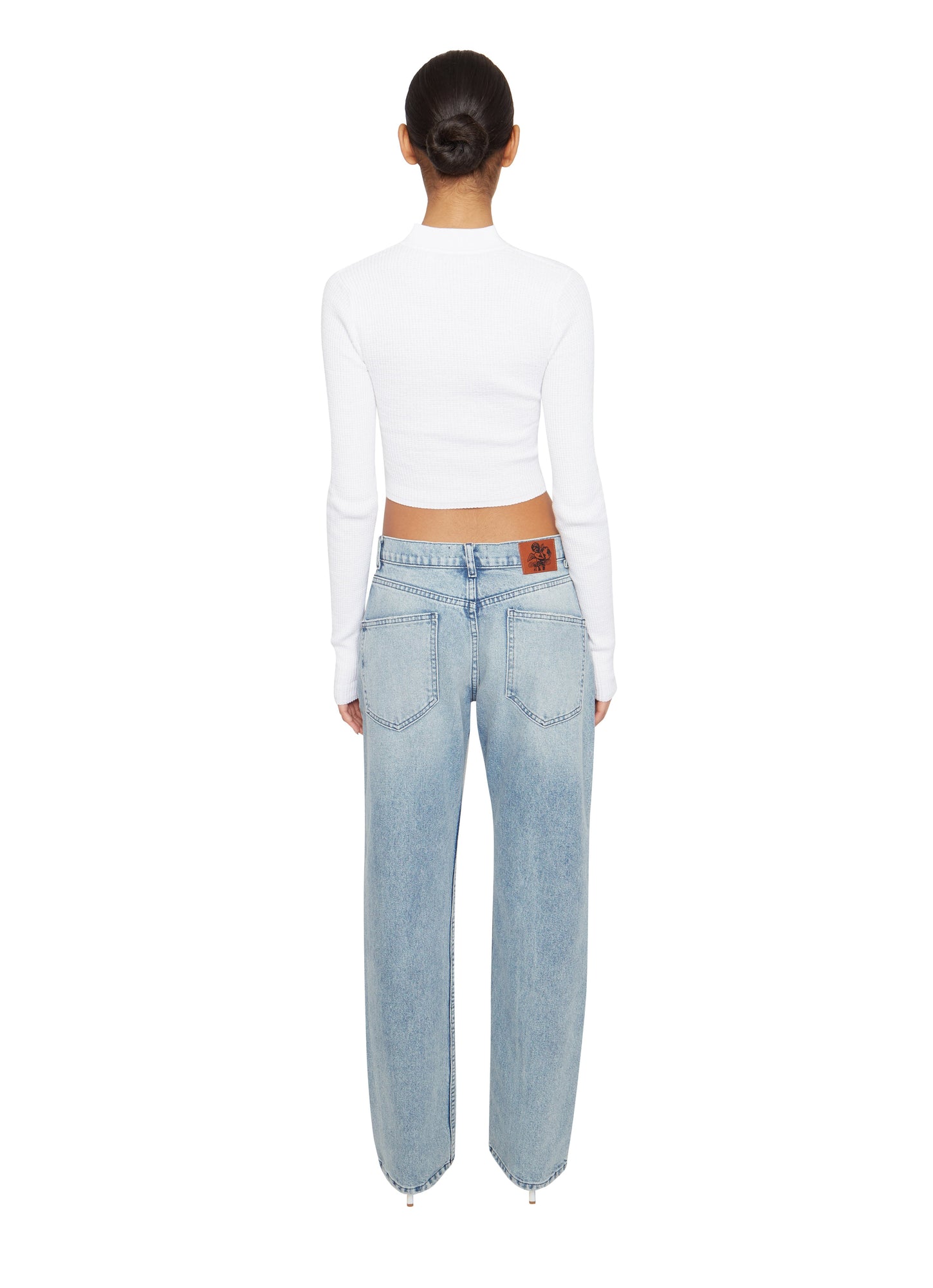 Womens | Thermal Knit Tie Top | White