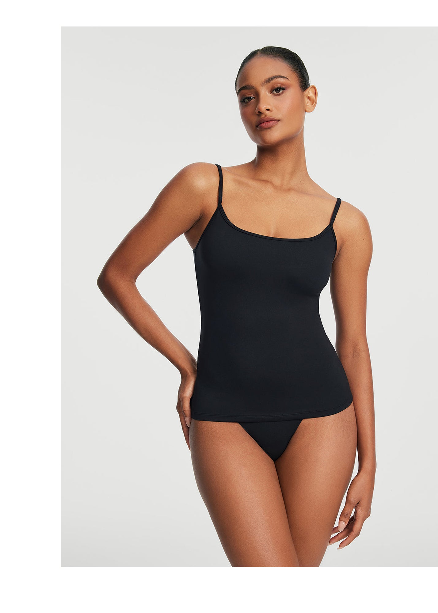 Thin Strap Tank Top | Black