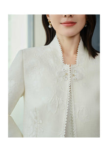 Traditional Chinese-style Short Jacket | White