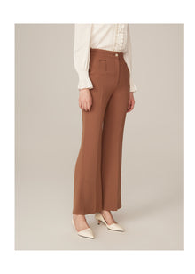 Triacetate Flare-Leg Pants | Brown