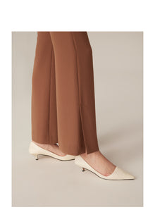 Triacetate Flare-Leg Pants | Brown