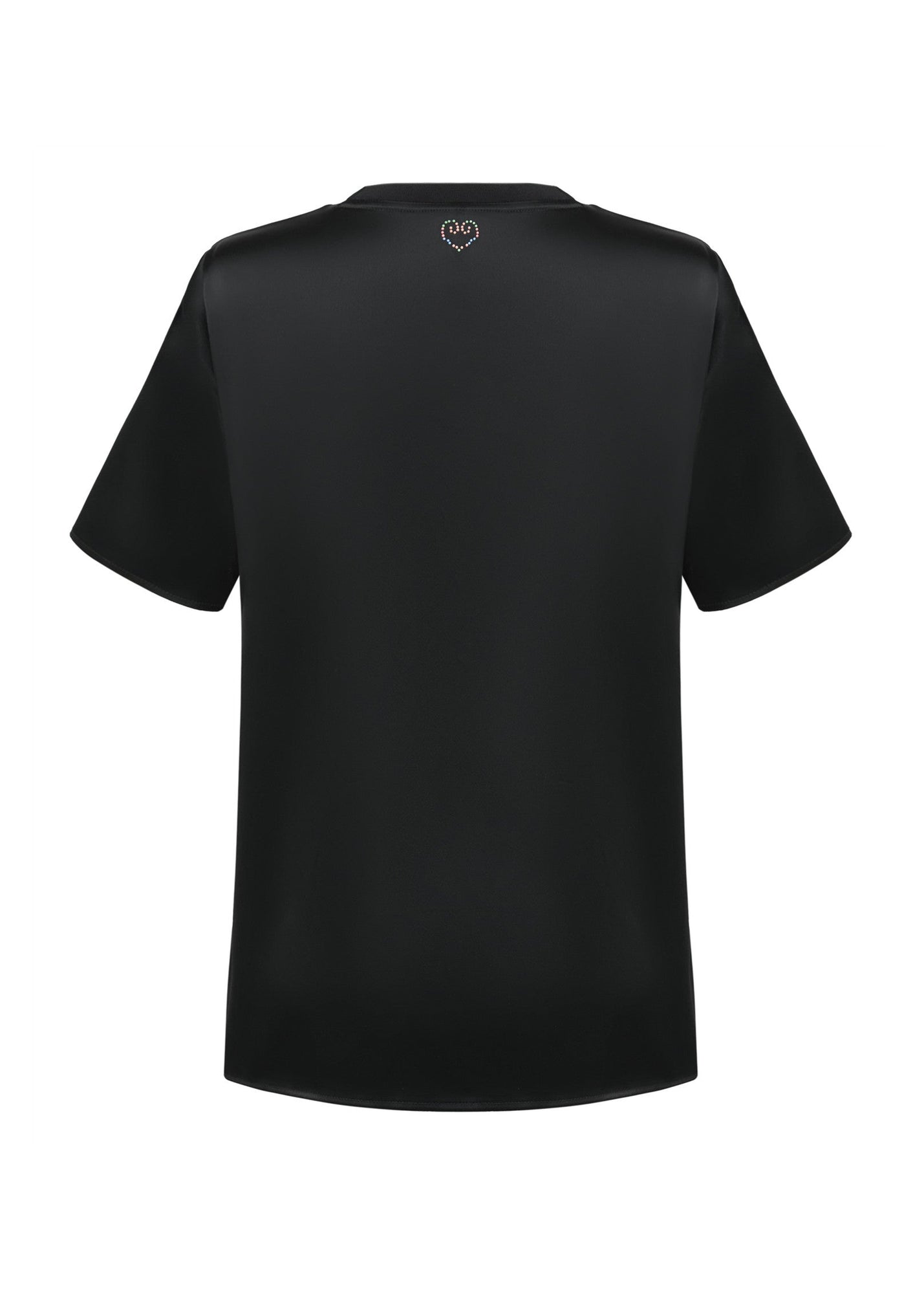 Triacetate Straight-Shoulder T-Shirt | Black