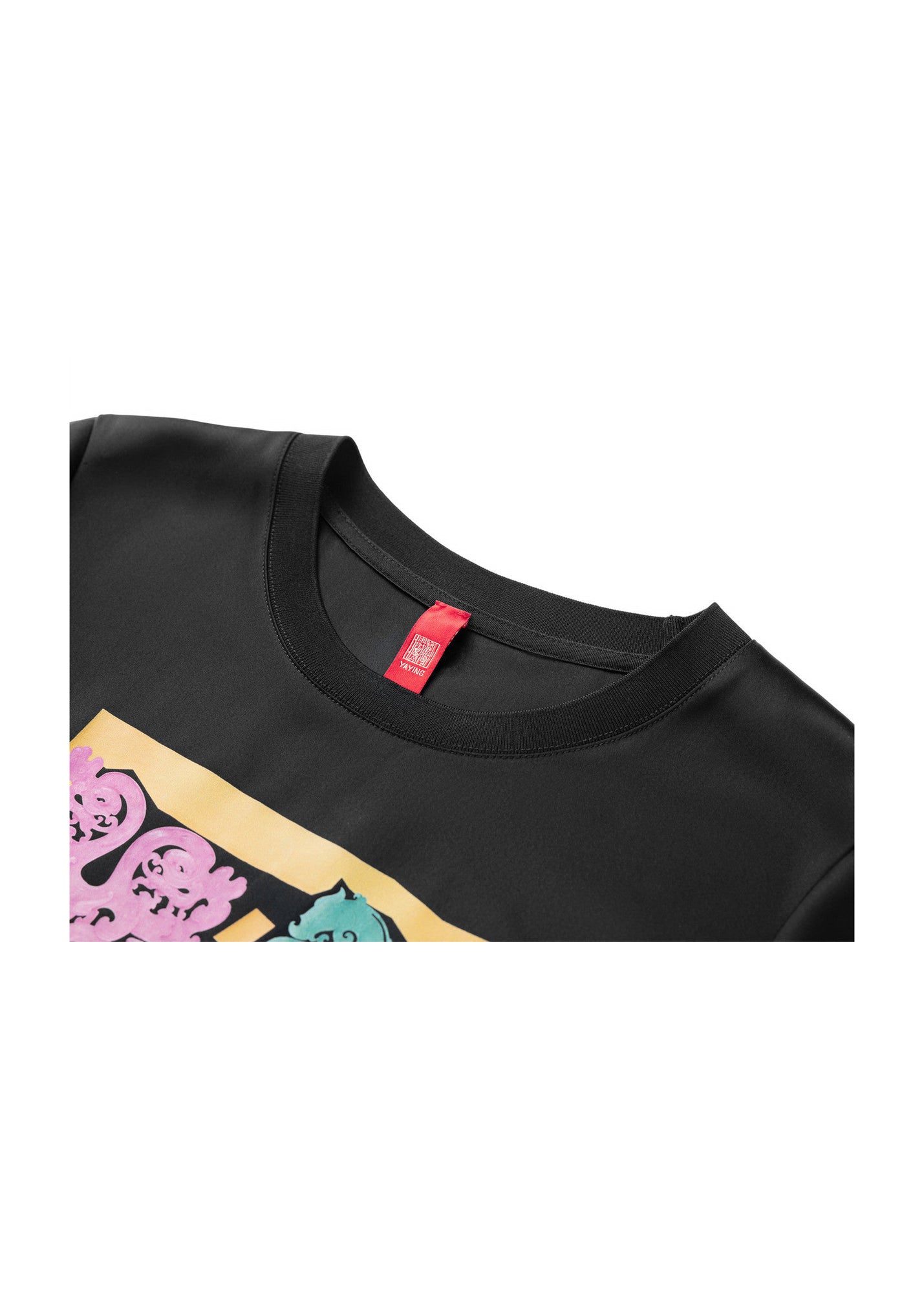 Triacetate Straight-Shoulder T-Shirt | Black