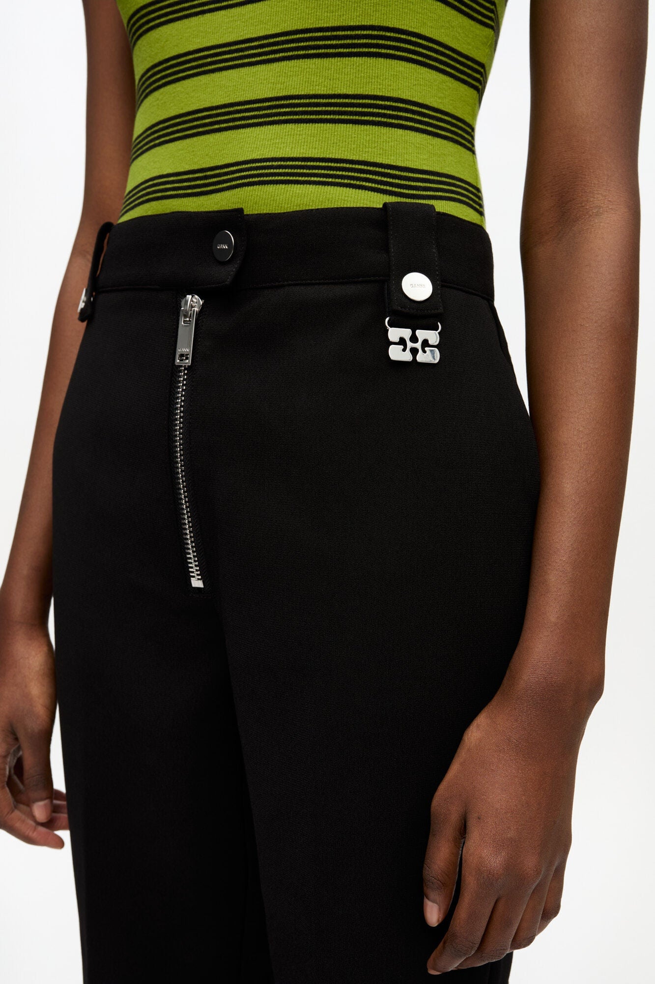 Trousers in Bonded Crepe | Black