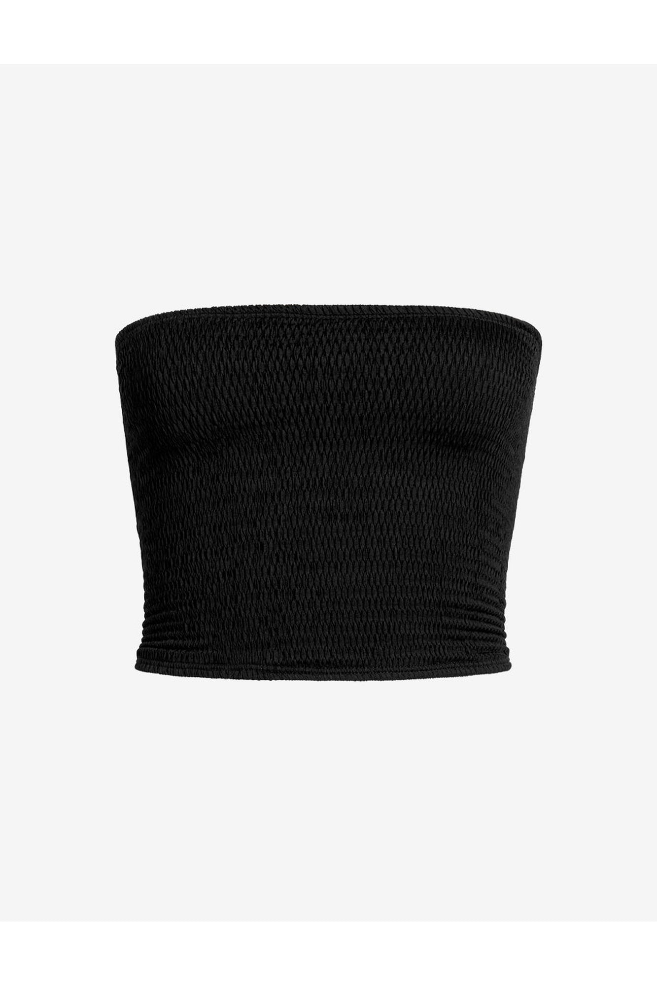 Tube Knit Tube Top | Black