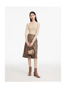Turtleneck Cashmere Sweater | Beige