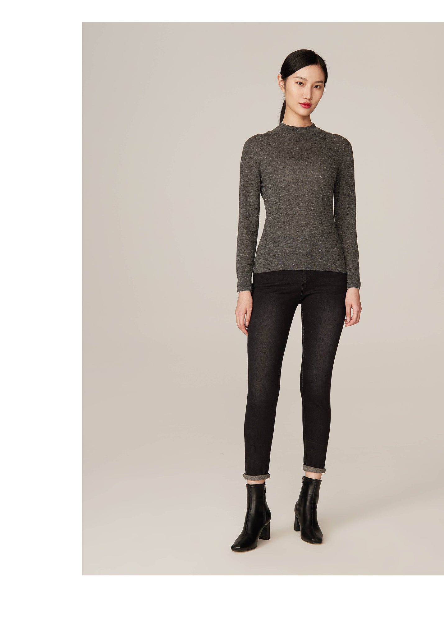 Turtleneck Sweater | Grey