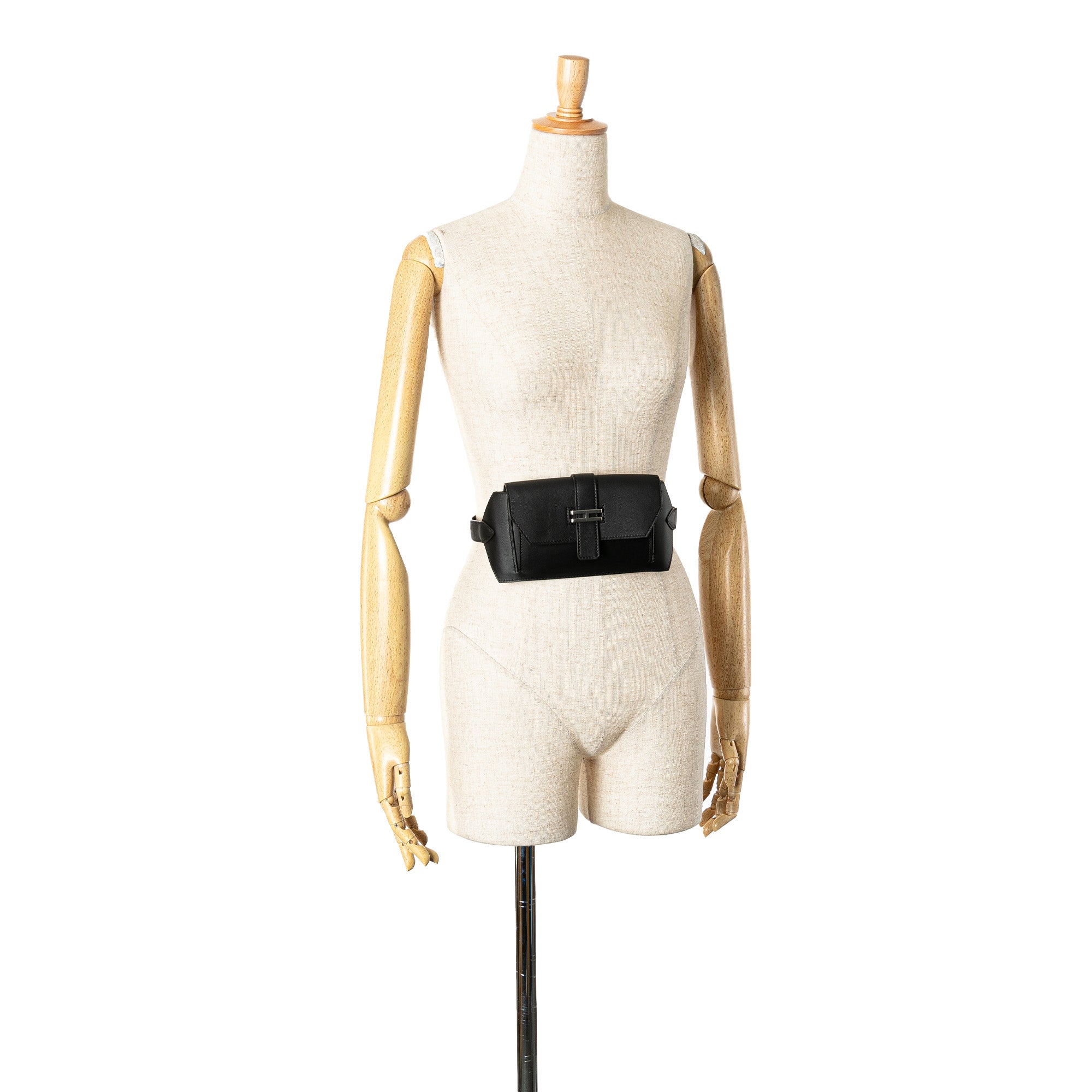 Hermès | Pre-Owned Swift Elan Pocket 24 Belt Bag | Black