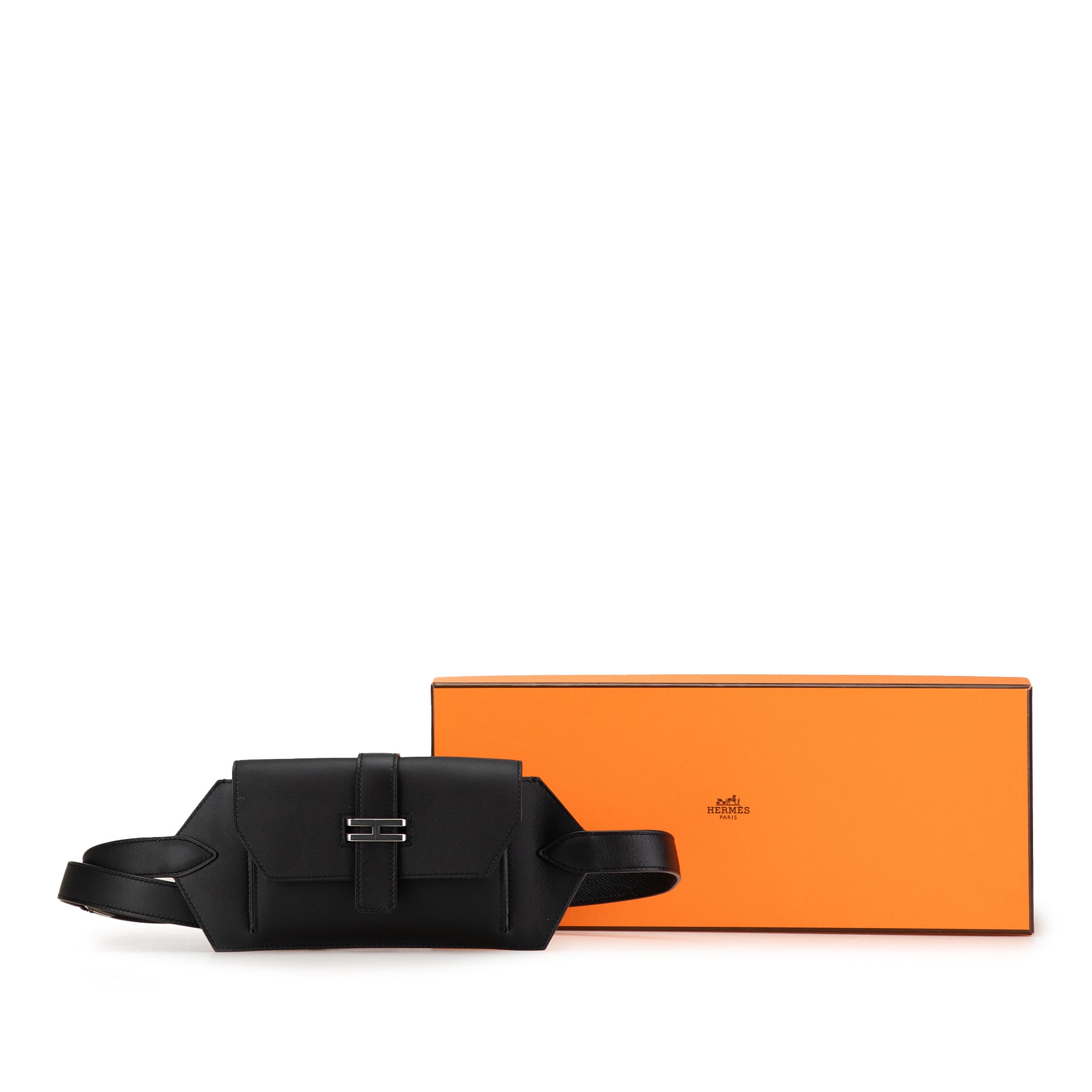 Hermès | Pre-Owned Swift Elan Pocket 24 Belt Bag | Black