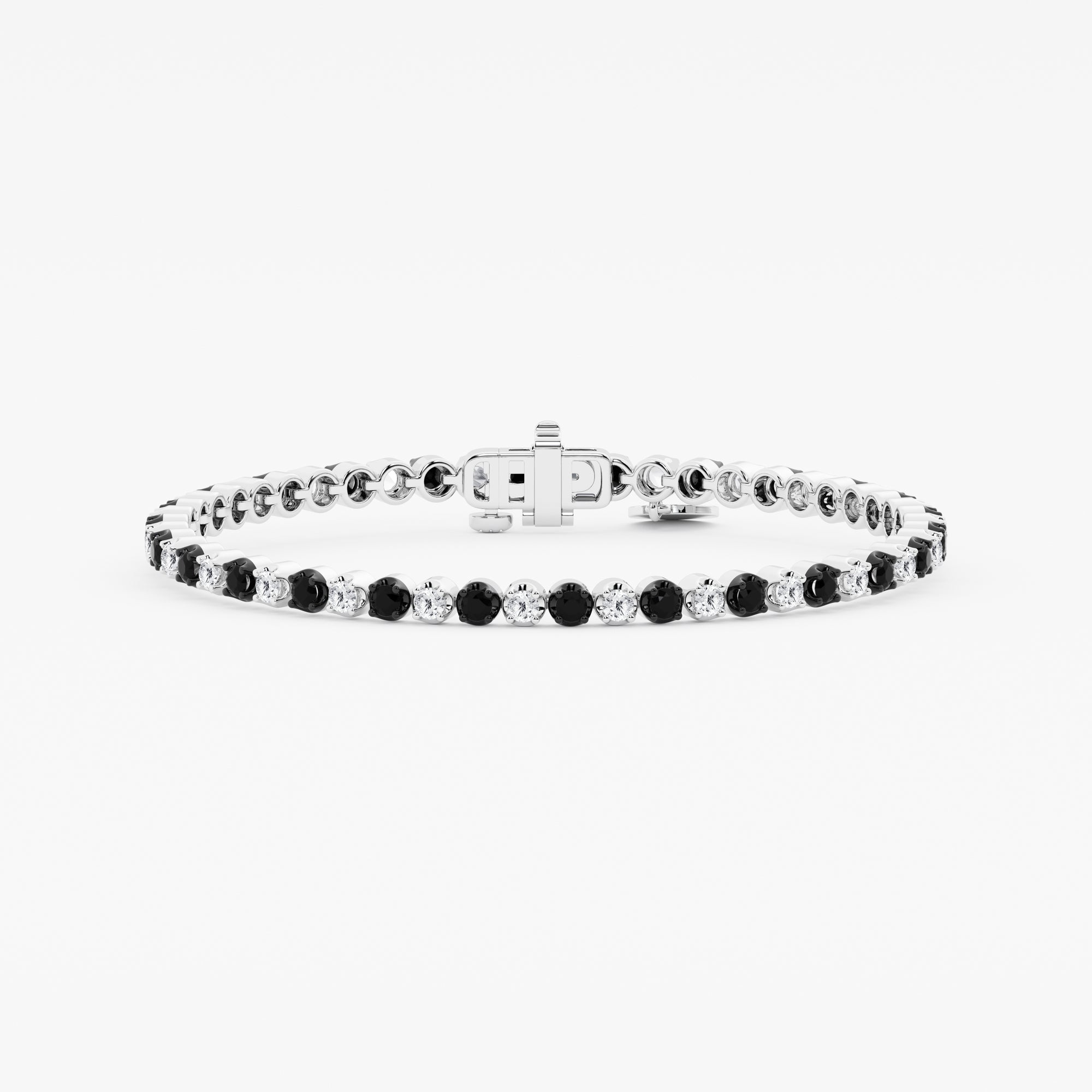 2.50 CT Round Lab-Grown Diamond | Bracelet | 925 Sterling Silver | G Color | SI Clarity