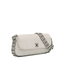 Chanel | Pre-Owned Choco Bar Lambskin 3 Chain Single Flap | White