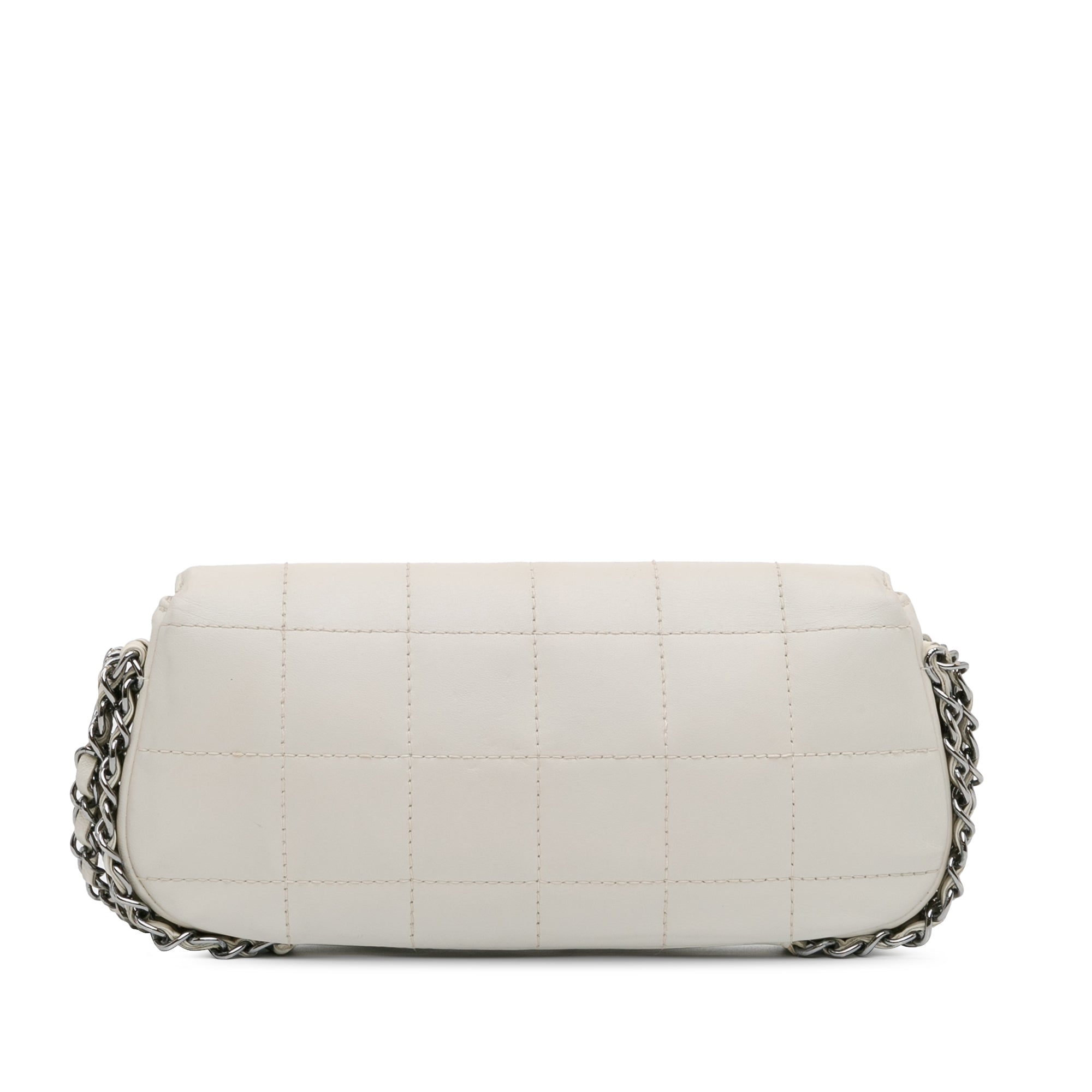 Chanel | Pre-Owned Choco Bar Lambskin 3 Chain Single Flap | White