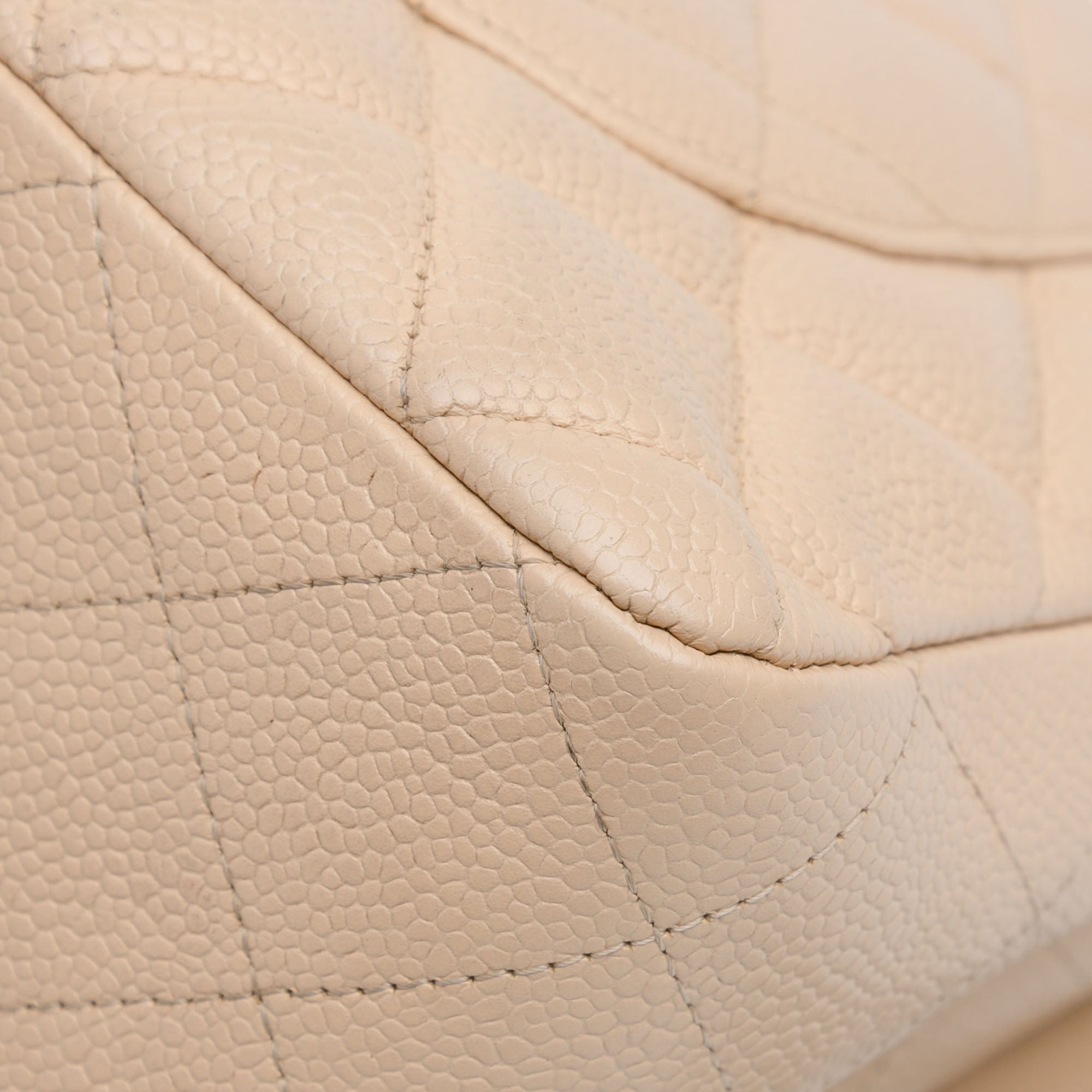 Chanel | Pre-Owned Jumbo Classic Caviar Single Flap Bag | Brown