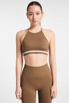 The Upside | Form Seamless Angie Crop Bra | Mocha