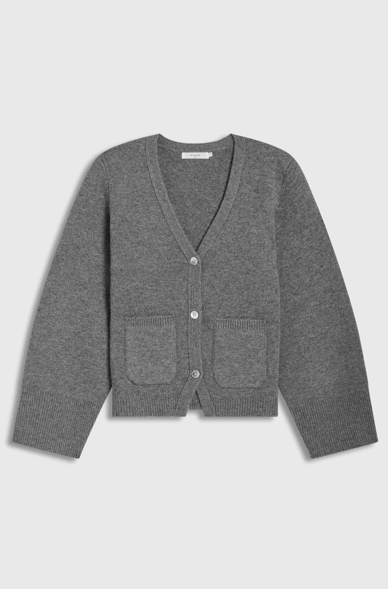 V Neck Cardigan | Grey