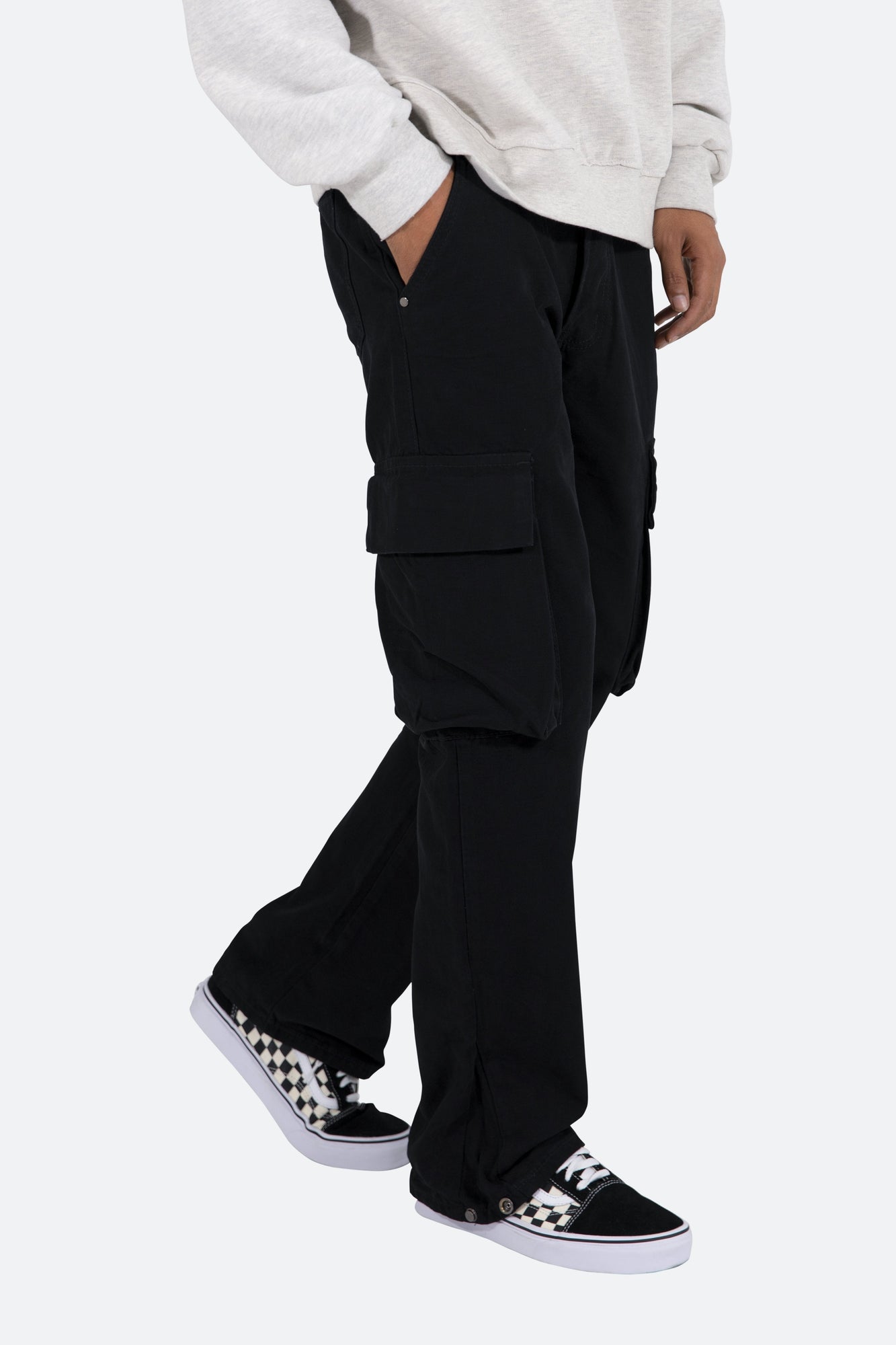 V193 Cargo Snap Baggy Denim | Black