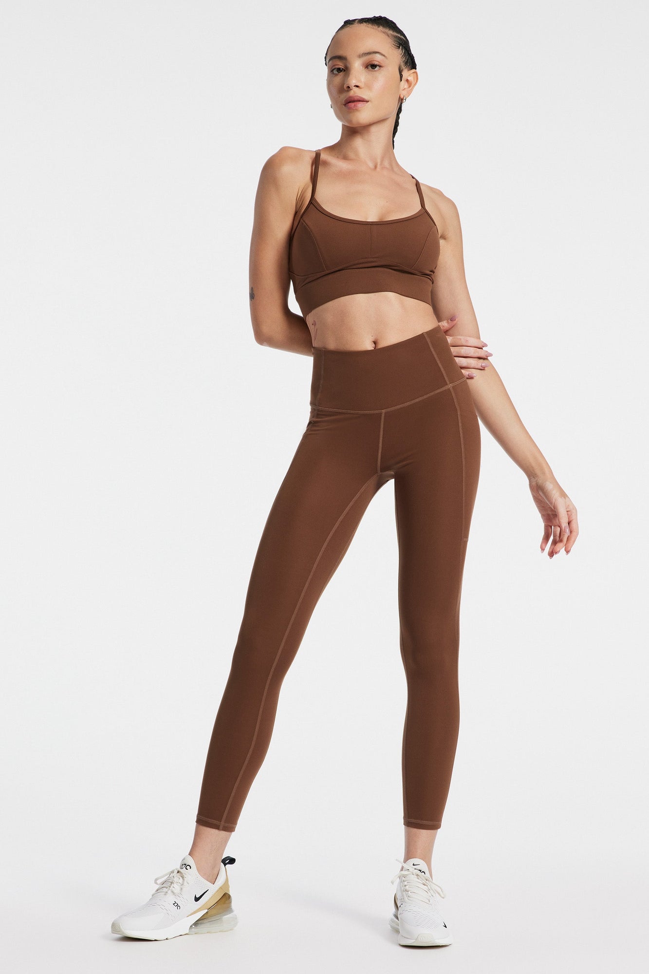 Varley | Lets Move Irena Bra | Cocoa Brown