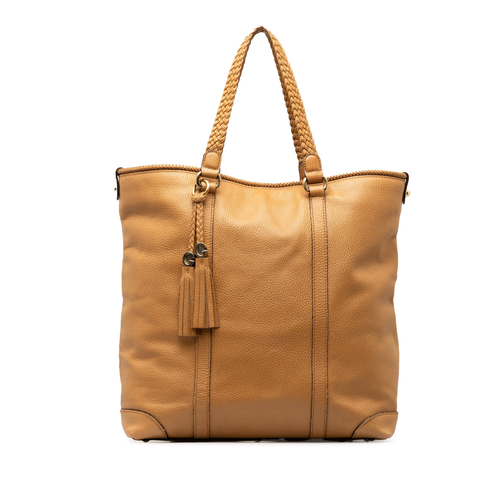 Gucci | Pre-Owned Large Leather Marrakech Tote | Brown