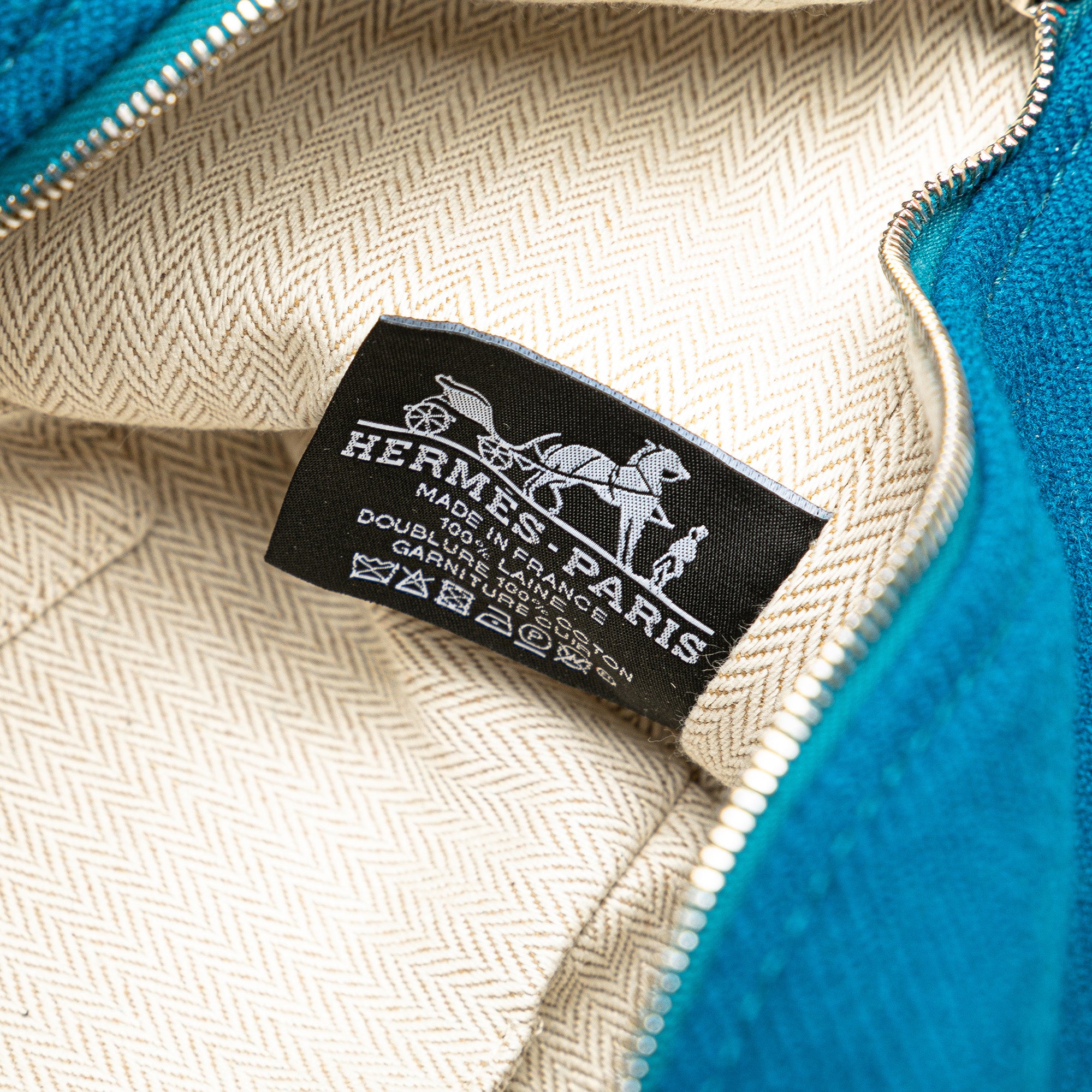 Hermès | Pre-Owned Small Toile Bride A Brac | Blue