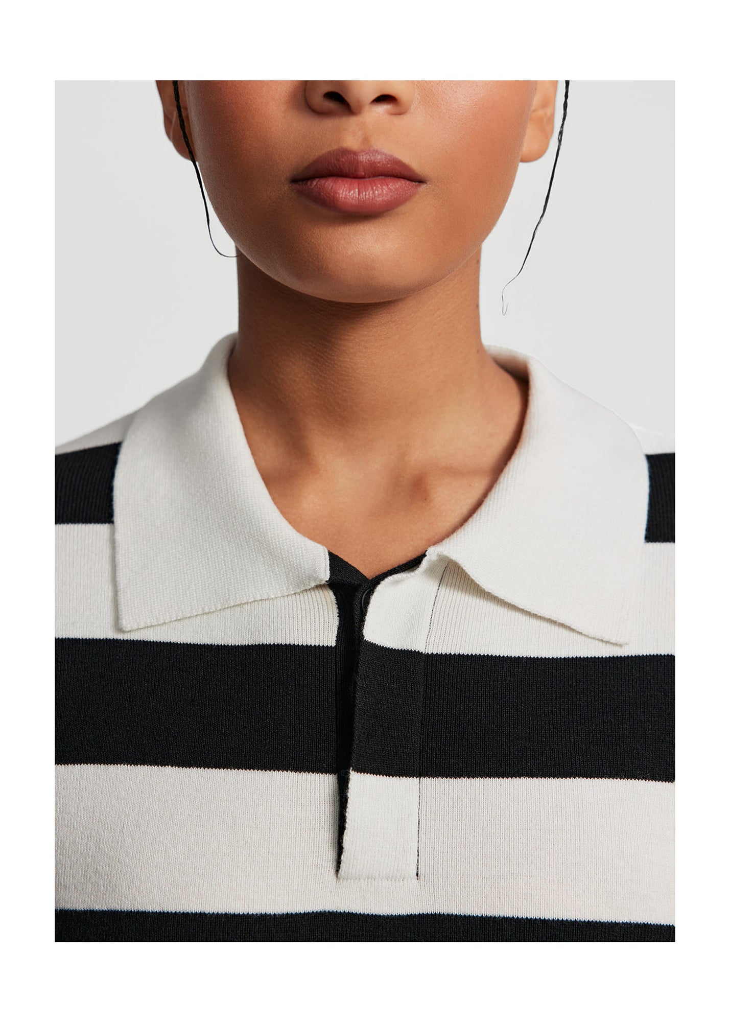 Varsity Striped Rugby Shirt | Black/White
