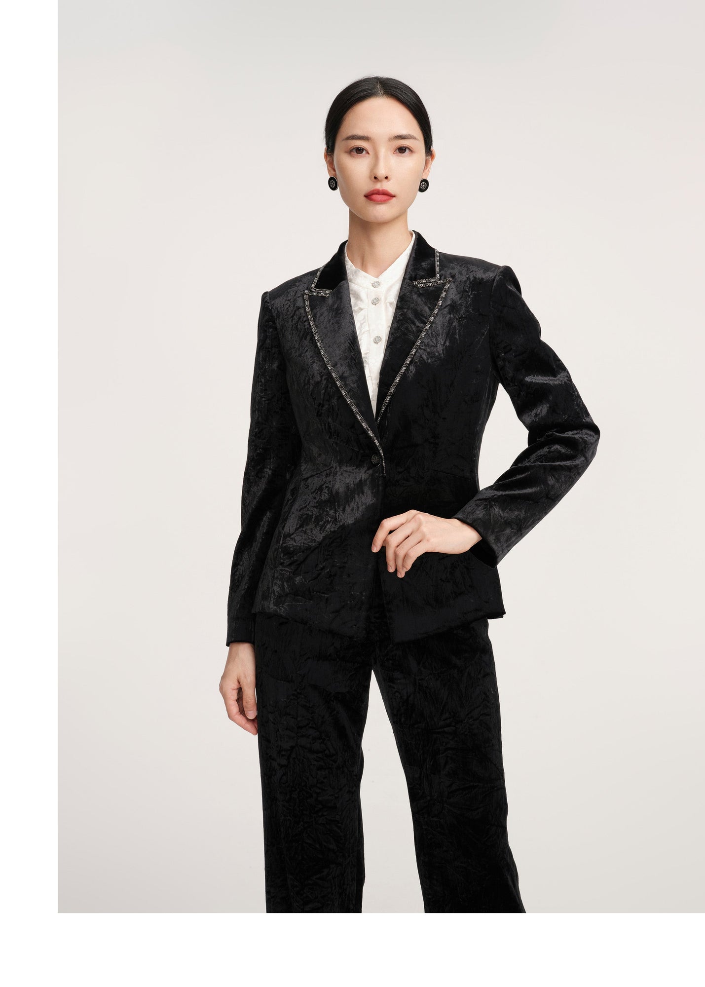 Velvet Blazer | Black