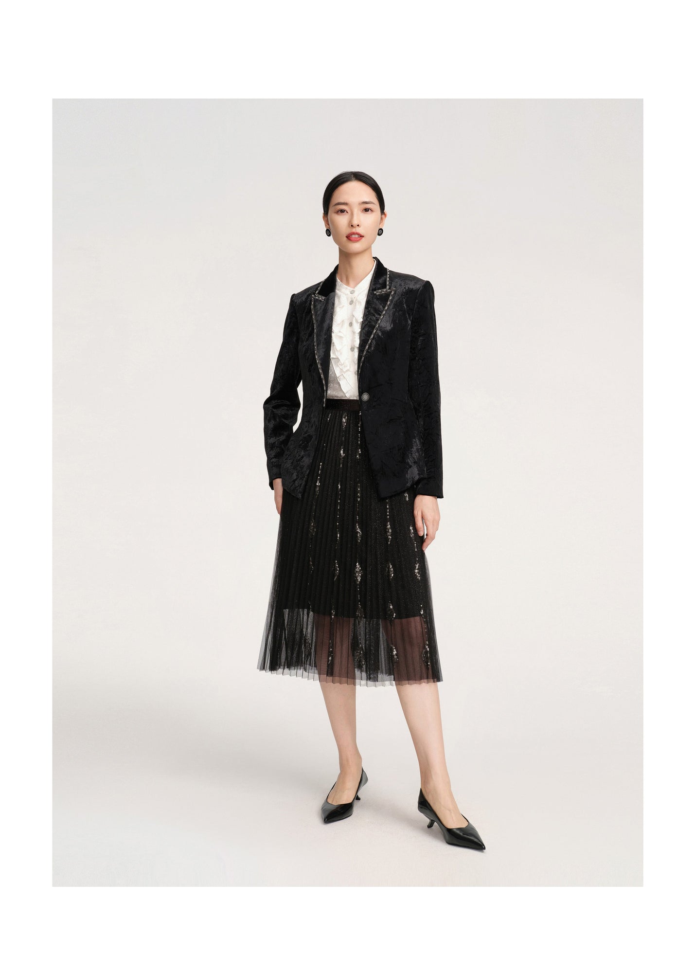 Velvet Blazer | Black