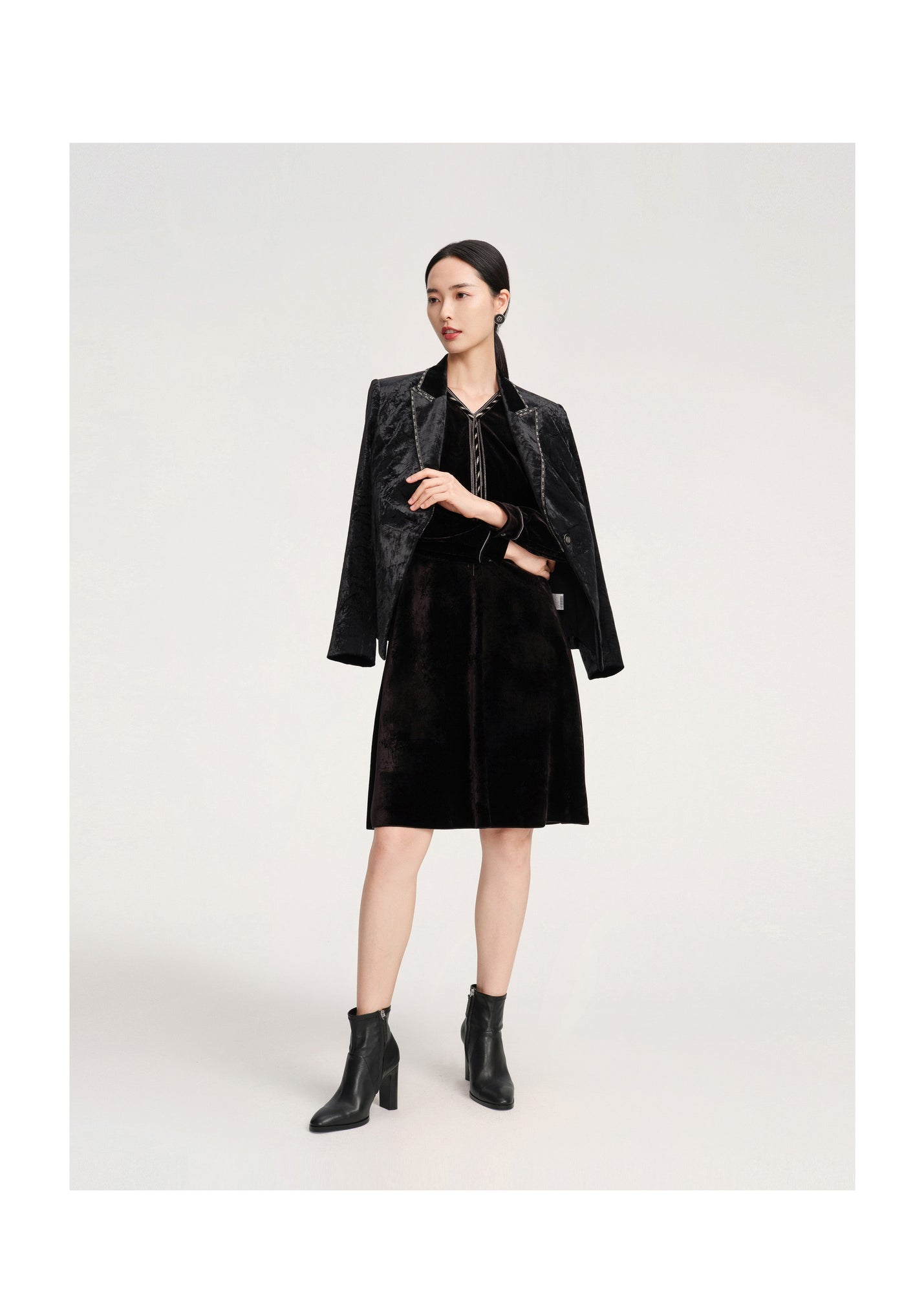 Velvet Blazer | Black