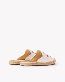 Women's Smoking Mule Espadrille | Embroidery | Strawberries - Oasis White - Womens Espadrilles - Strawberries - Oasis White - ET2C - 