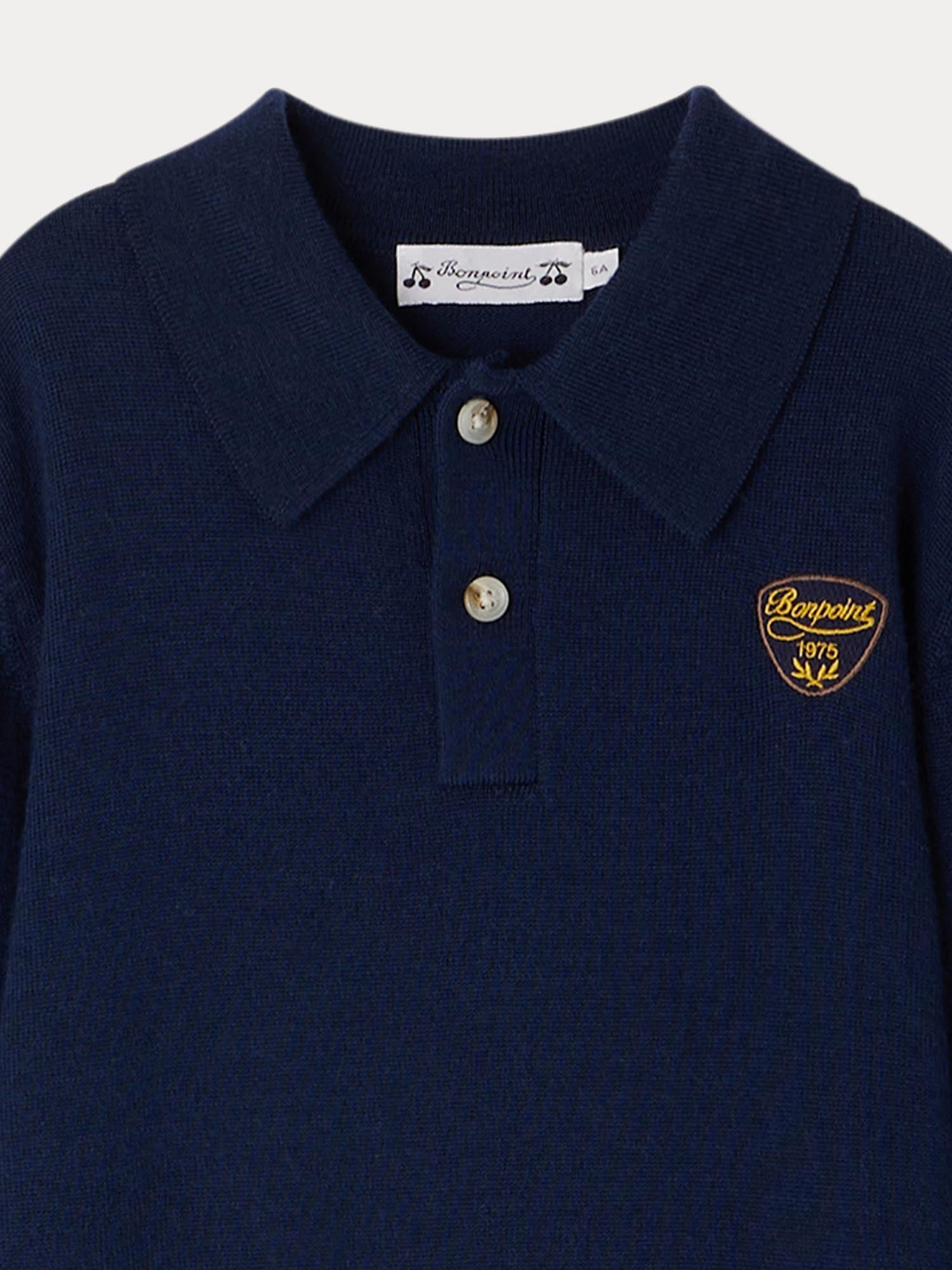 Boy | Darius Dark Blue Wool Sweater | Navy
