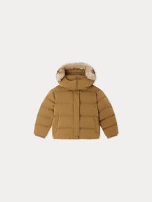 Girl | Goldie Down Jacket With Removable Hood | Honey