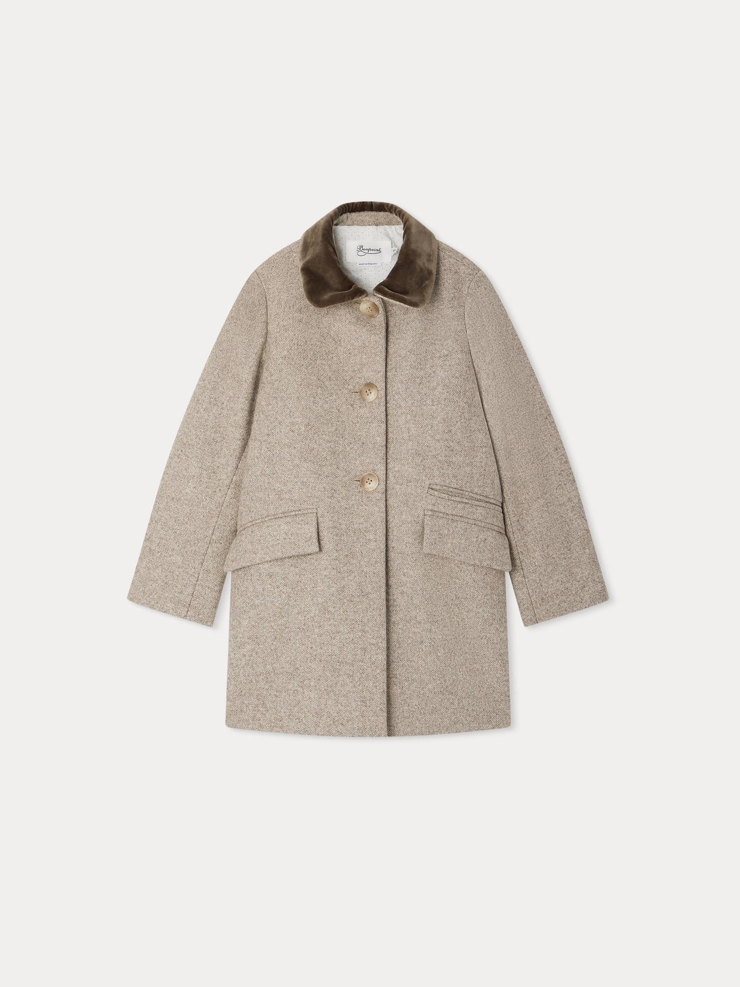 Girl | Ginette Wool Coat | Flecked Alabaster White