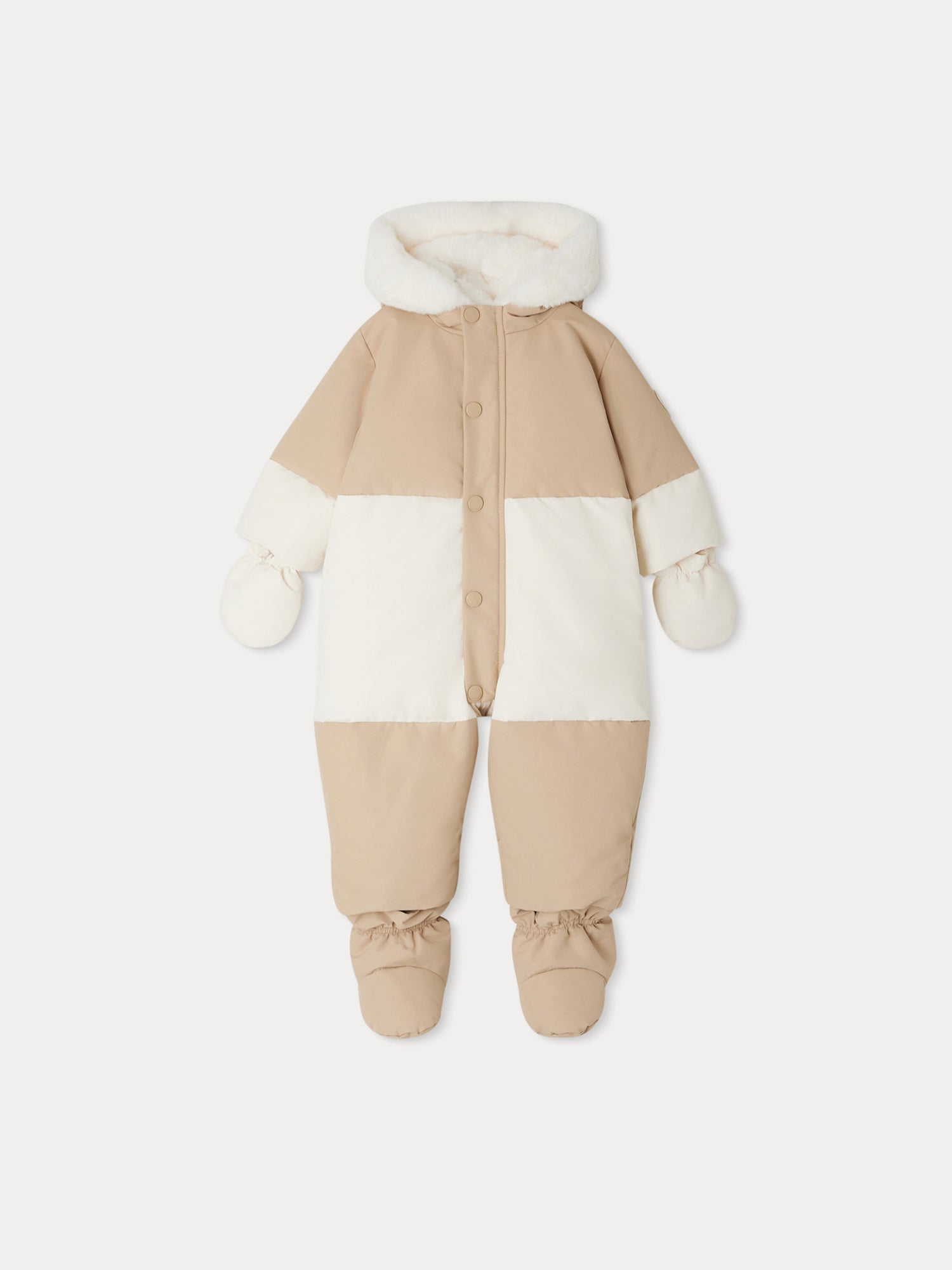 Unisex | Daegon Two Toned Fleece Snowsuit | Alabaster White
