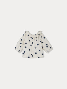 Girl | Taj Cherry Print Blouse | Navy
