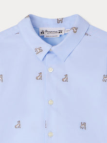 Boy | Malo Blue Patterned Shirt | Blue
