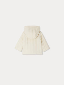 Unisex | Ghalia Quilted Velvet Jacket | Ivory