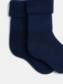 Unisex | Gadilson Navy Ribbed Socks | Northern Blue
