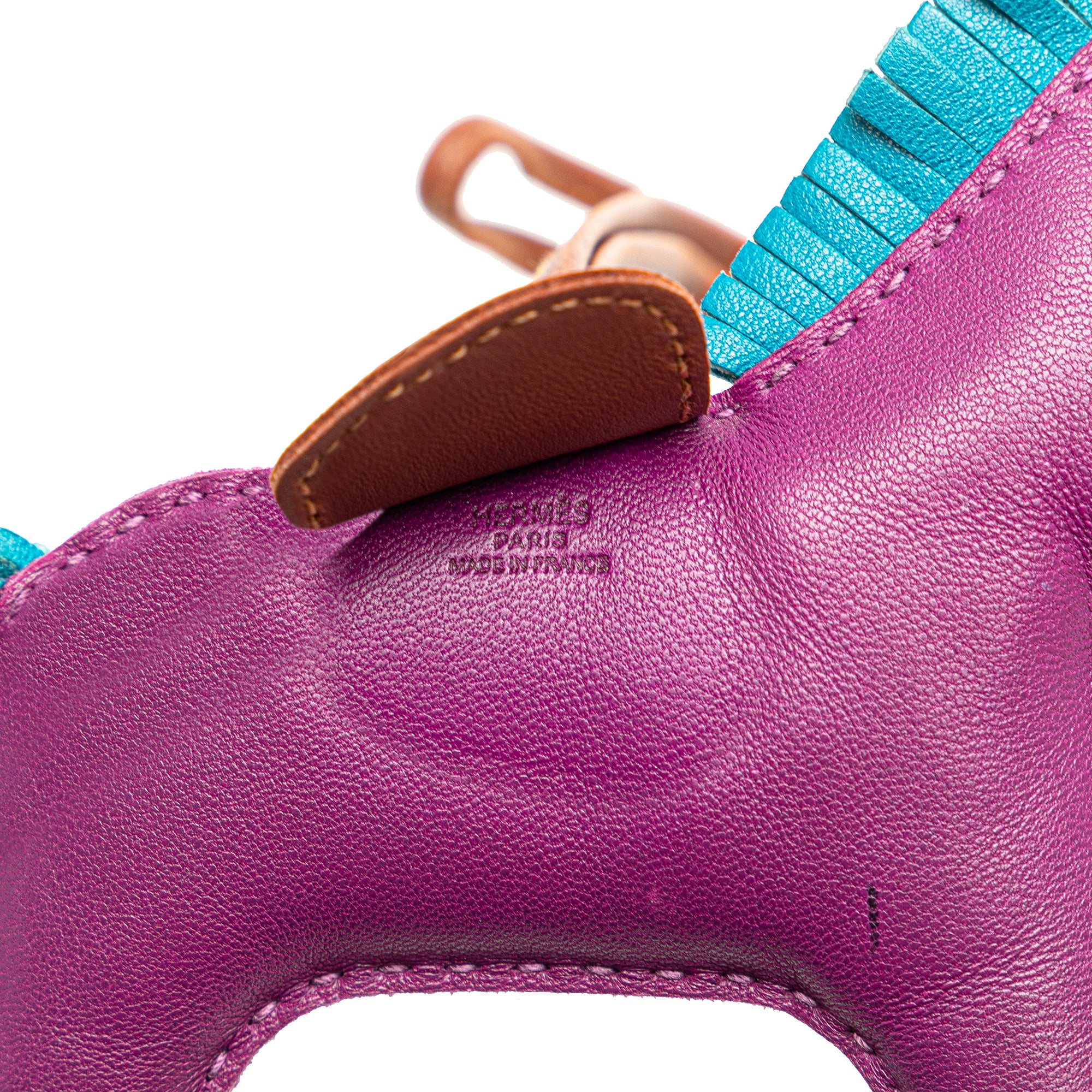 Hermès | Pre-Owned Milo Lambskin Grigri Rodeo Bag Charm PM | PurpleMulti