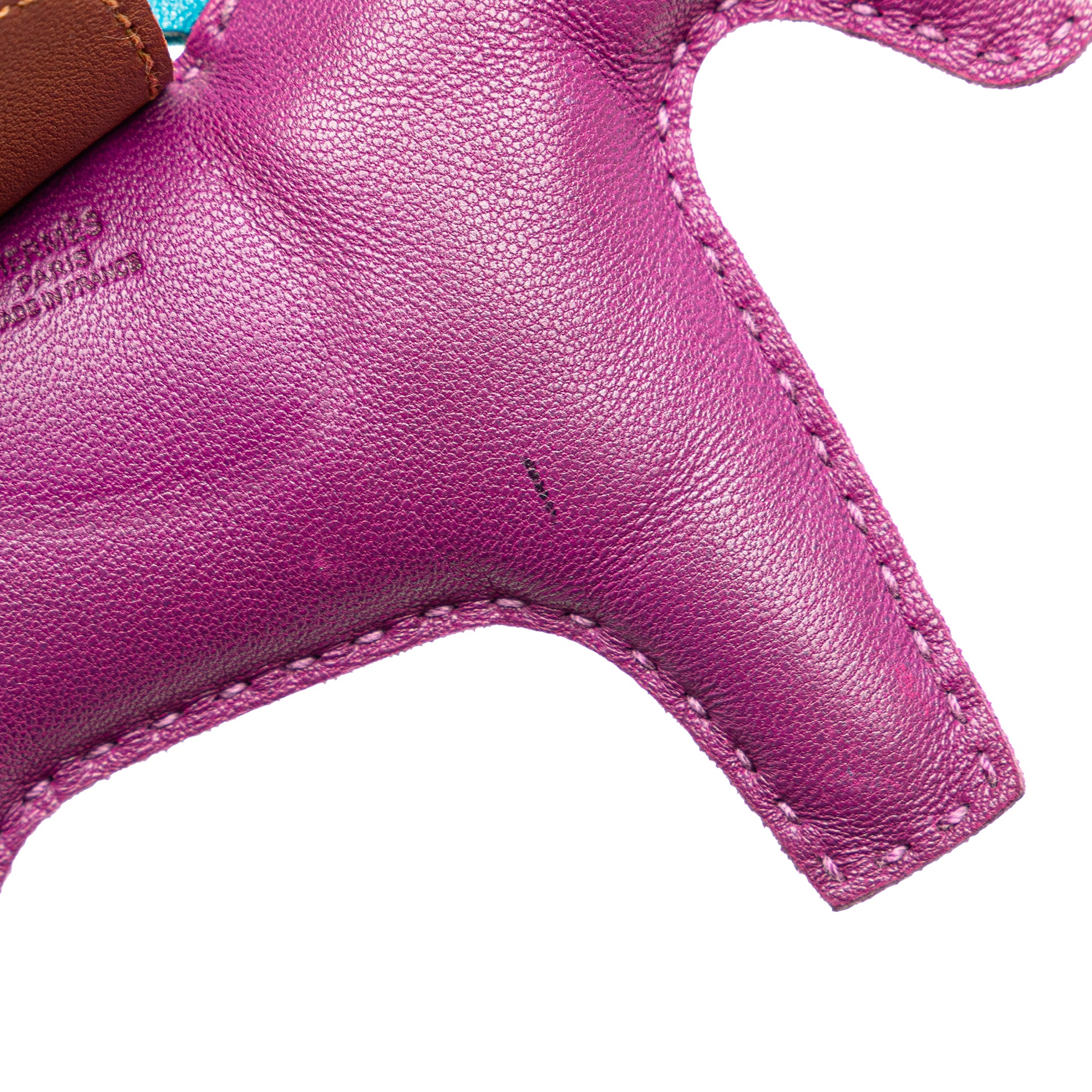 Hermès | Pre-Owned Milo Lambskin Grigri Rodeo Bag Charm PM | PurpleMulti