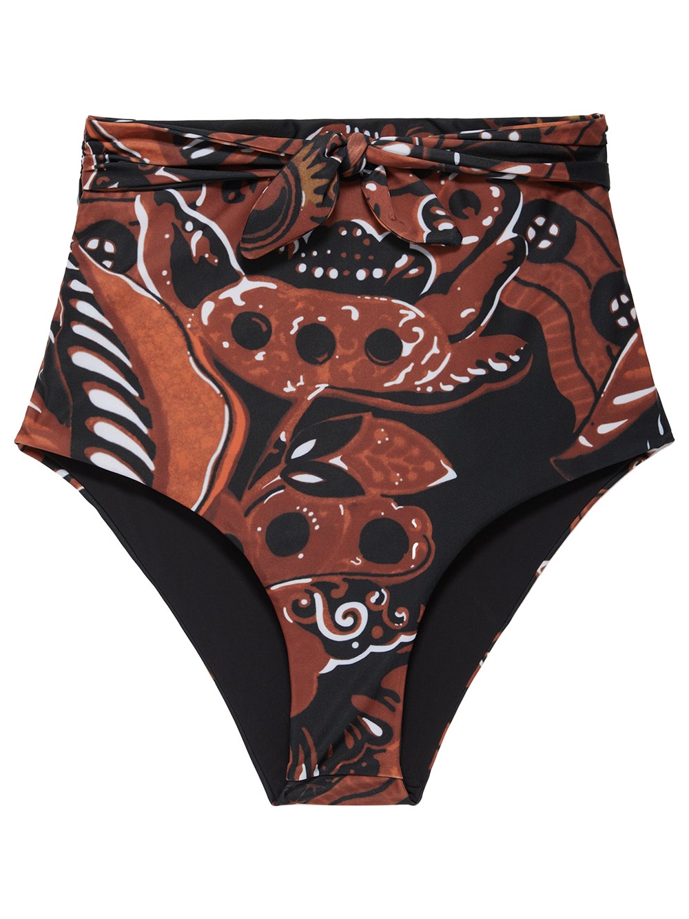 Women | Mara Hoffman | Calaia Jay High Waisted Bikini Bottom | Black & Brown