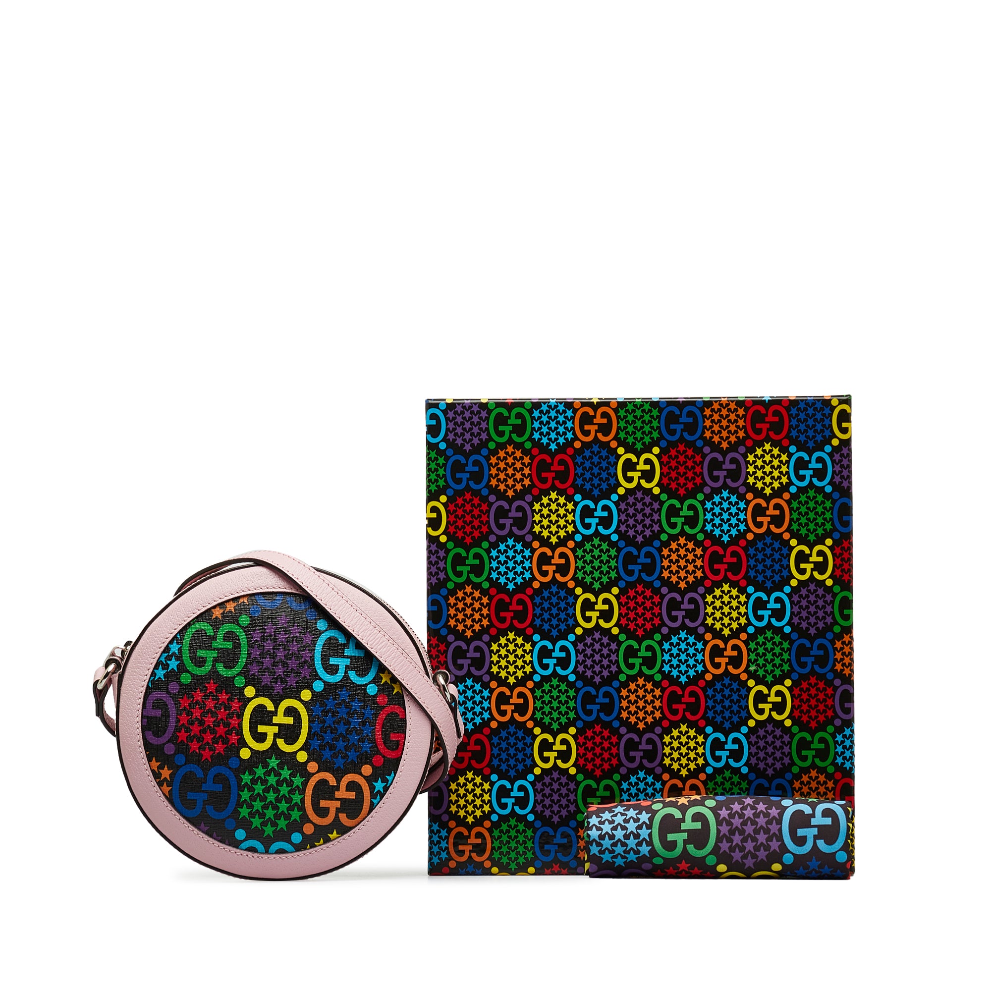 Gucci | Pre-Owned GG Supreme Psychedelic Round Crossbody | Pink