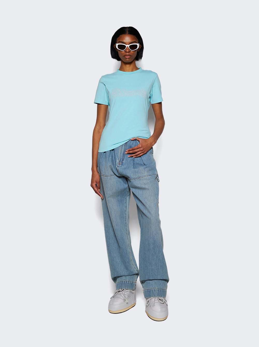 Women | VETEMENTS | Bling Logo Tee | Mint