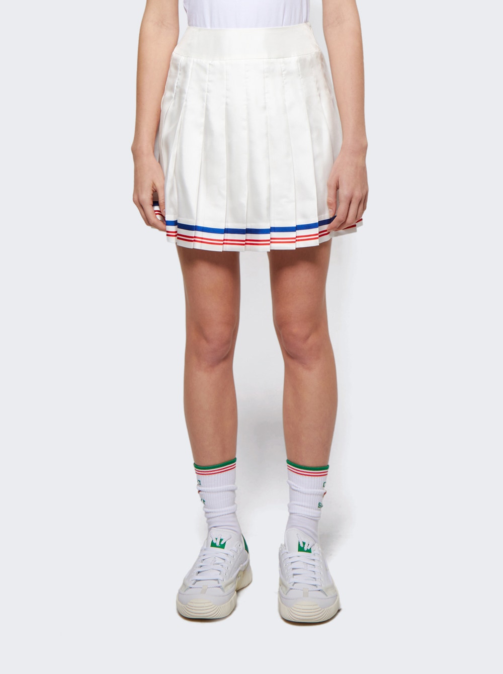 Women | CASABLANCA | Par Avion Printed Tennis Skirt | White