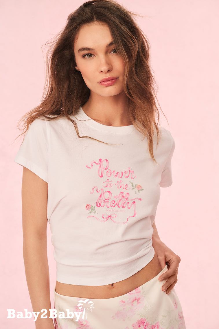 Power To The Pretty T-Shirt | White