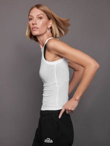 Bandier | Rivington Ribbed Tank | White