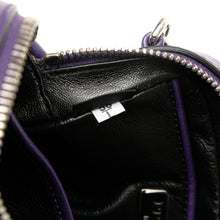 Prada | Pre-Owned Mini Leather Studded Camera Bag | Purple