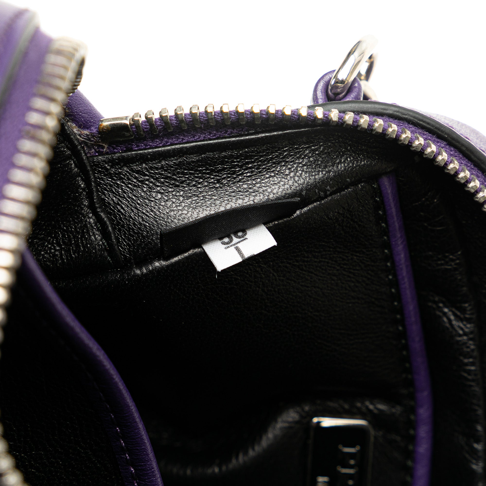 Prada | Pre-Owned Mini Leather Studded Camera Bag | Purple